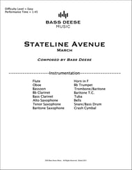 Stateline Avenue Concert Band sheet music cover Thumbnail